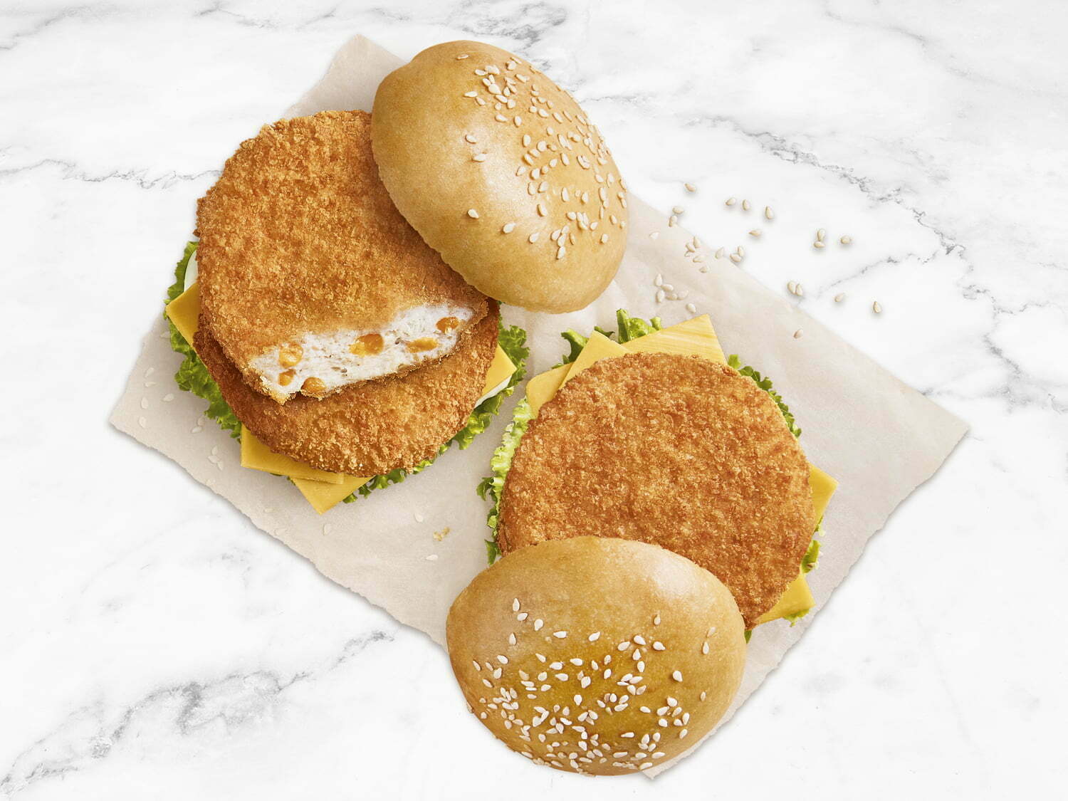 CHICKEN BURGERS WITH CHEESE